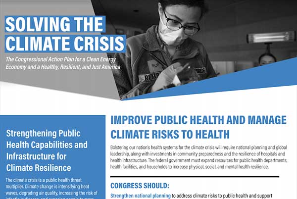 Improve Public Health and Manage Climate Risks to Health Infrastructure